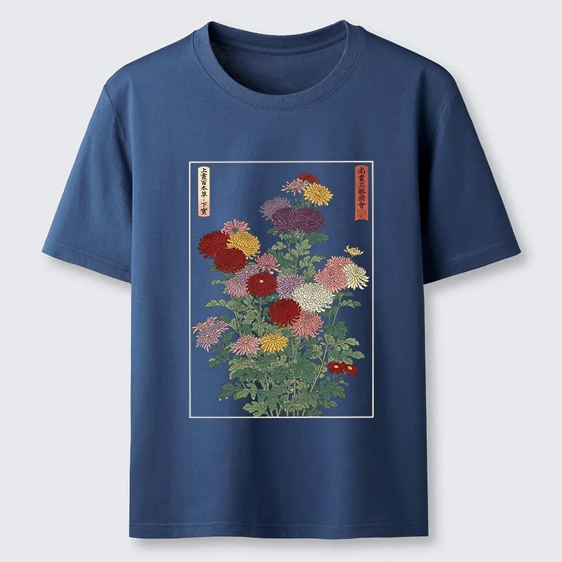 Tokyo-Tiger Traditional Bloom Print Classic T-Shirt