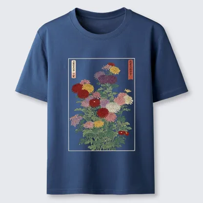 Tokyo-Tiger Traditional Bloom Print Classic T-Shirt