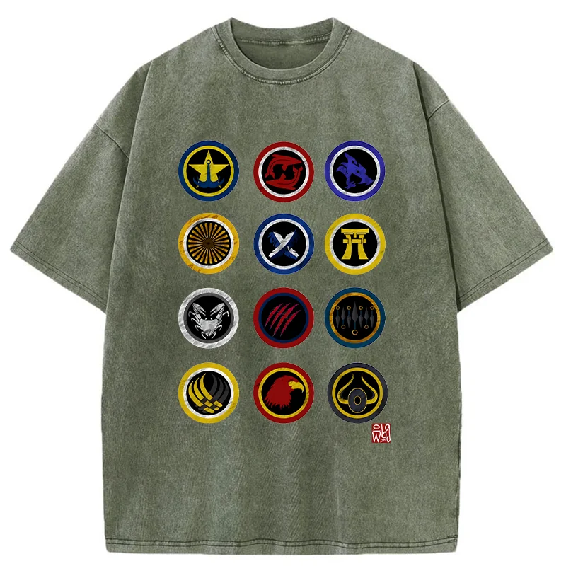 Tokyo-Tiger Baseball Japanese Emblem Washed T-Shirt