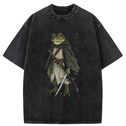 Tokyo-Tiger Frog Warrior Japan Washed T-Shirt