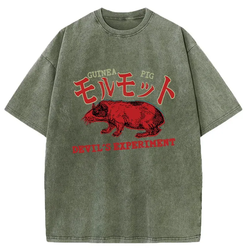 Tokyo-Tiger Terrible Guinea Pig Washed T-Shirt