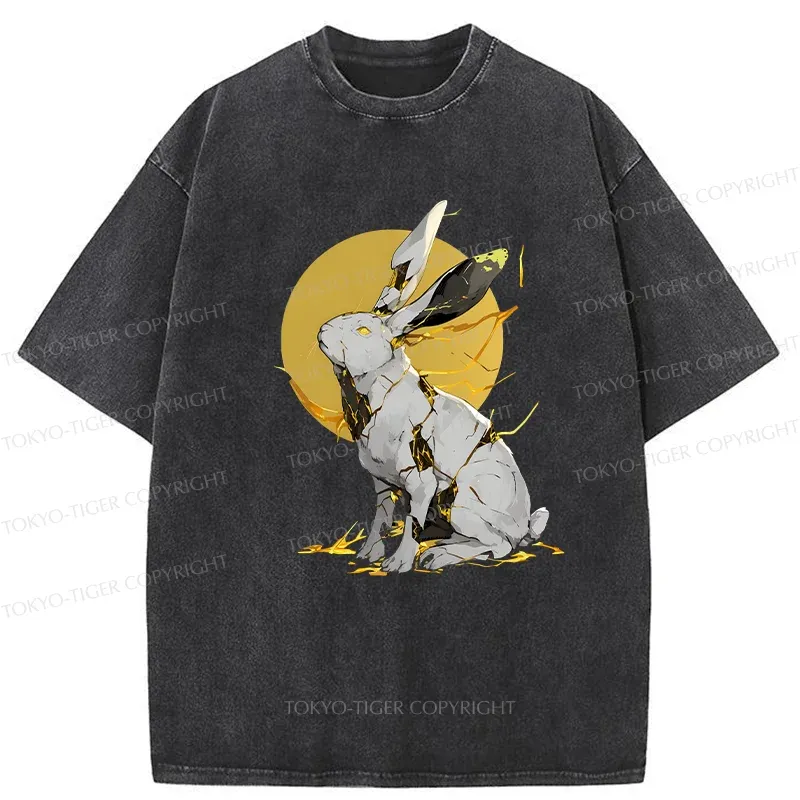 Tokyo-Tiger Heartbeat Rhythm Washed T-Shirt Sale