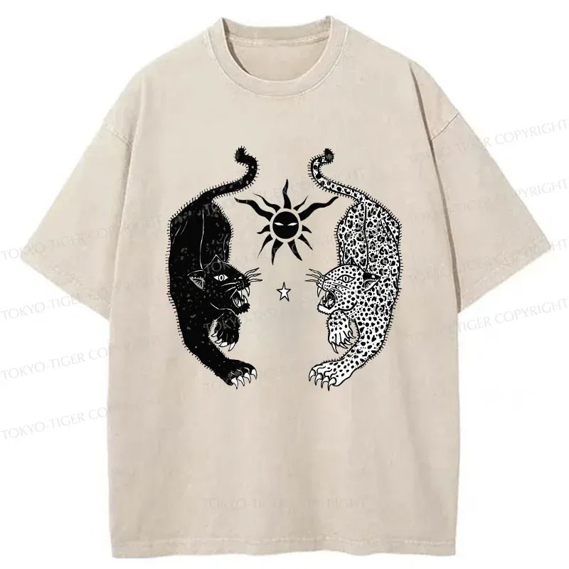 Tokyo-Tiger Heartbeat Rhythm Washed T-Shirt Sale