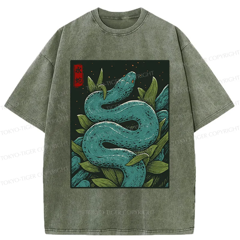 Tokyo-Tiger Vintage Python Washed T-Shirt