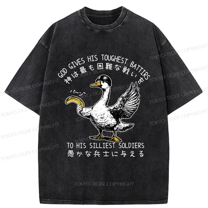 Tokyo-Tiger The Silliest Soldier Washed T-Shirt