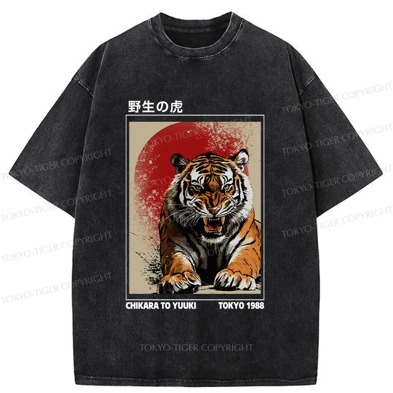 Tokyo-Tiger Wild Tiger Washed T-Shirt Sale