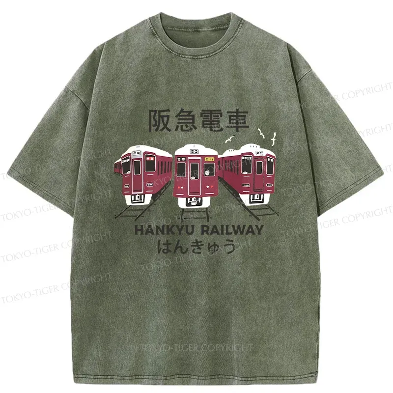 Tokyo-Tiger Hankyu Railway Washed T-Shirt