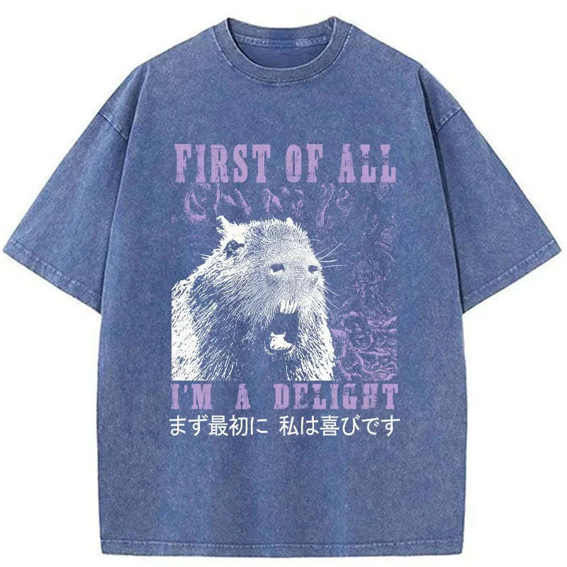 Tokyo-Tiger First Of All I'm A Delight Washed T-Shirt