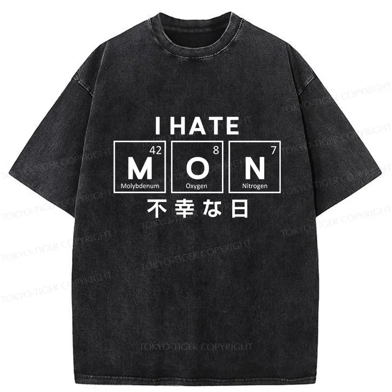 Tokyo-Tiger I Hate Monday Washed T-Shirt