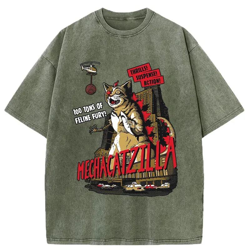 Tokyo-Tiger MechaCatzilla Washed T-Shirt