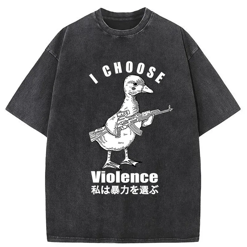 Tokyo-Tiger I Choose Violence Washed T-Shirt