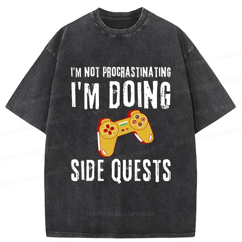 Tokyo-Tiger I'm Not Procrastinating Washed T-Shirt