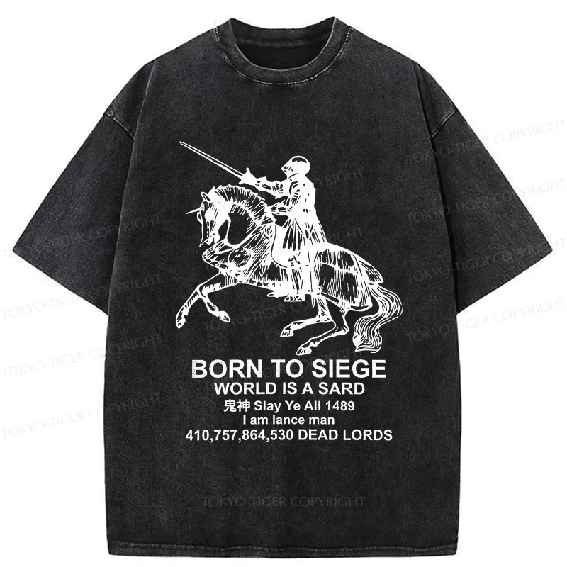 Tokyo-Tiger Born To Siege Washed T-Shirt