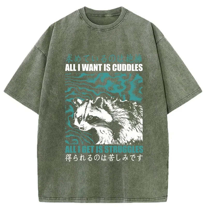 Tokyo-Tiger All I Get Is Struggles Washed T-Shirt