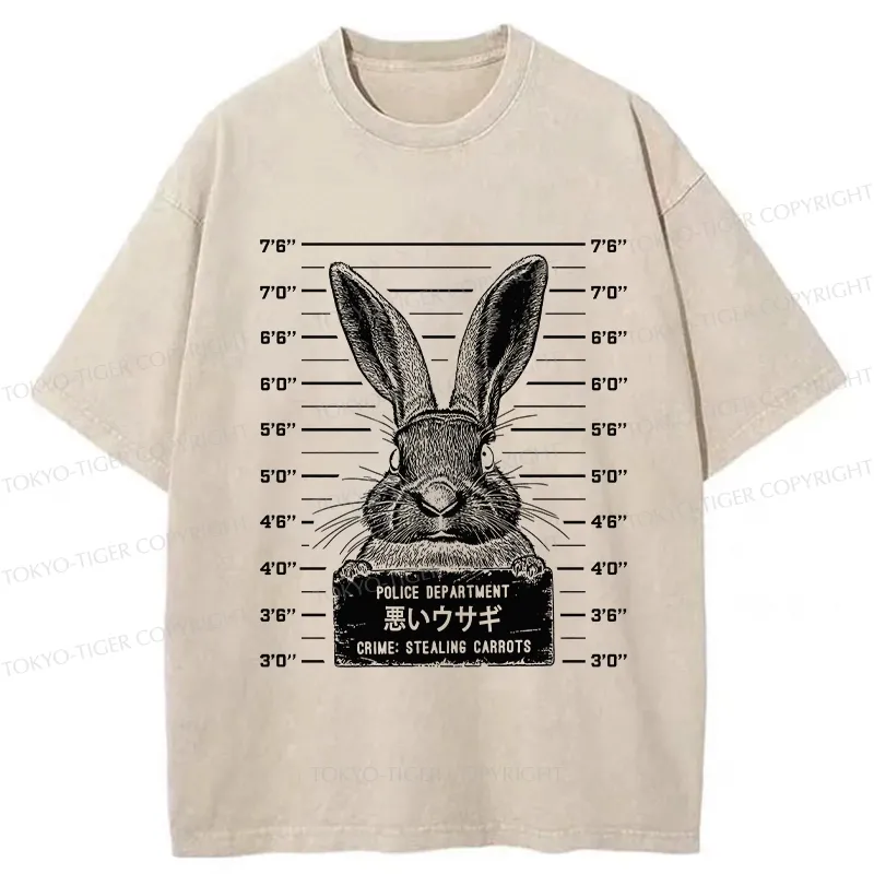Tokyo-Tiger The Arrested Rabbit Washed T-Shirt