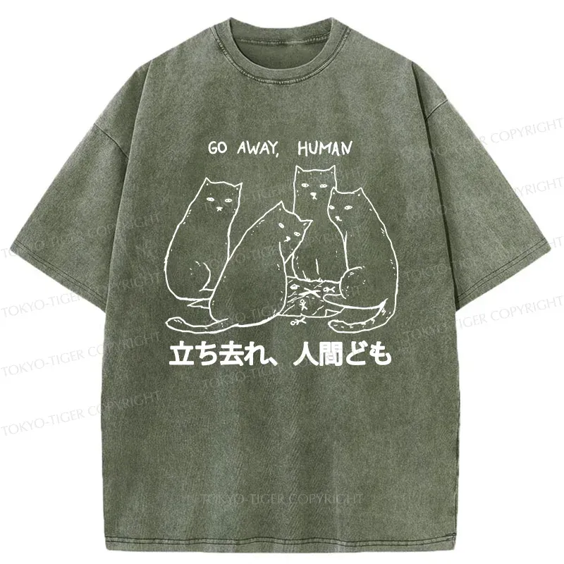 Tokyo-Tiger Cat That Curses Humans Washed T-Shirt