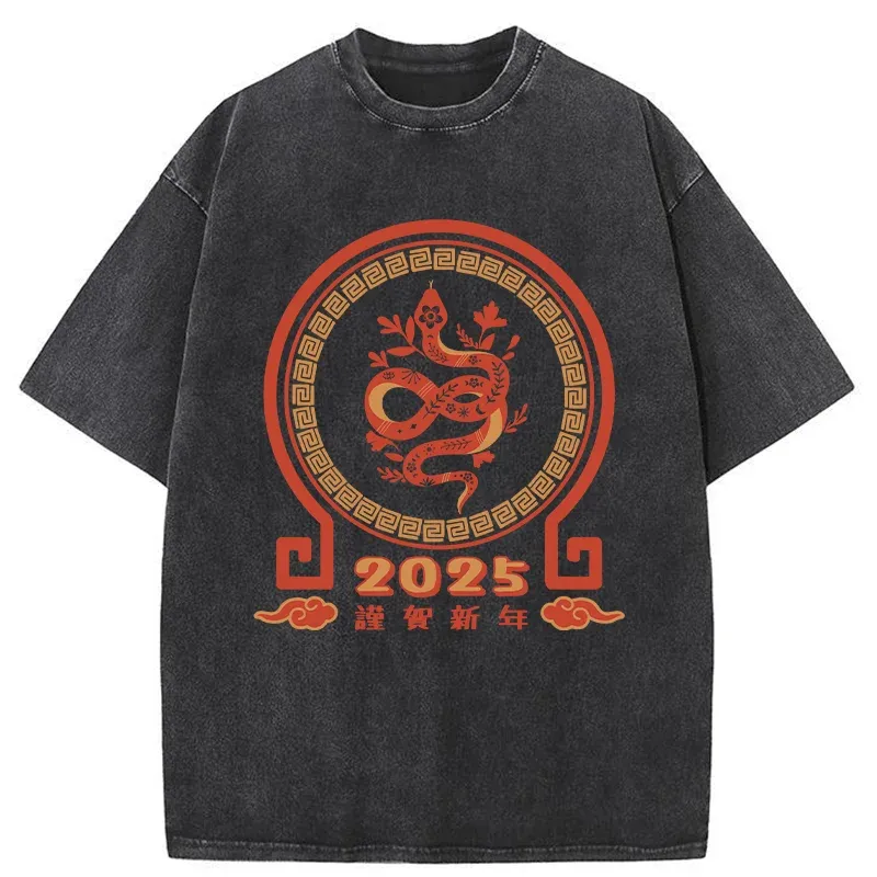 Tokyo-Tiger Celebrating The Year Of The Snake Washed T-Shirt