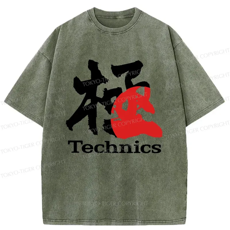 Tokyo-Tiger Technics Kanji Washed T-Shirt