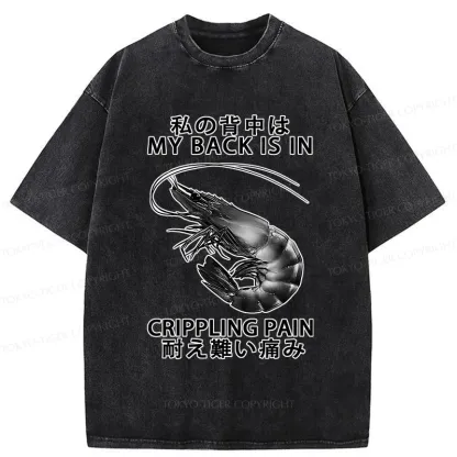 Tokyo-Tiger My Back Is In Crippling Pain Washed T-Shirt
