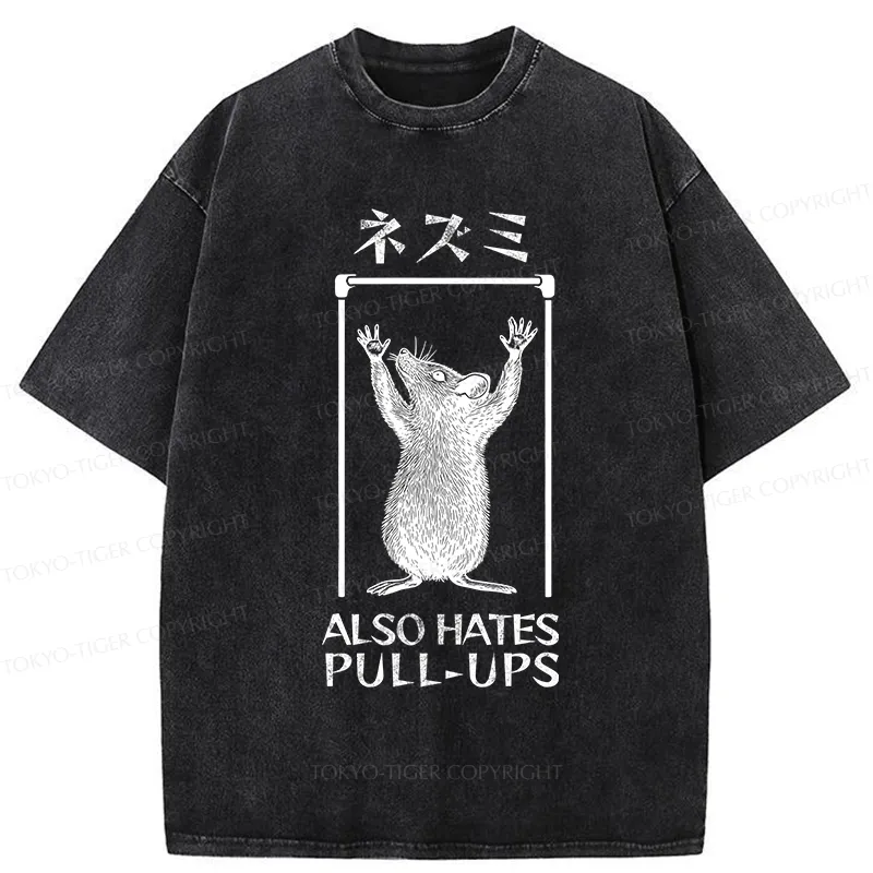 Tokyo-Tiger Rat Also Hates Pull-Ups Washed T-Shirt