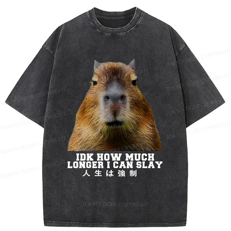 Tokyo-Tiger Life Is Forced Washed T-Shirt