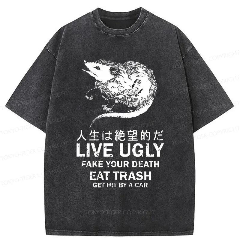 Tokyo-Tiger Heartbeat Rhythm Washed T-Shirt Sale