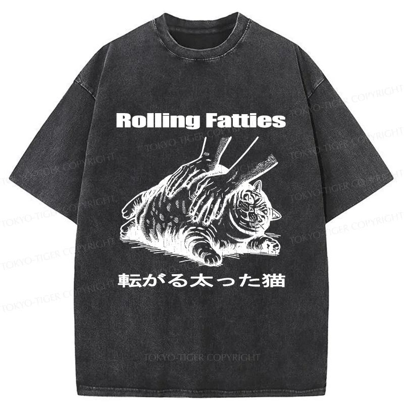 Tokyo-Tiger Fat Cat Washed T-Shirt