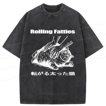 Tokyo-Tiger Fat Cat Washed T-Shirt