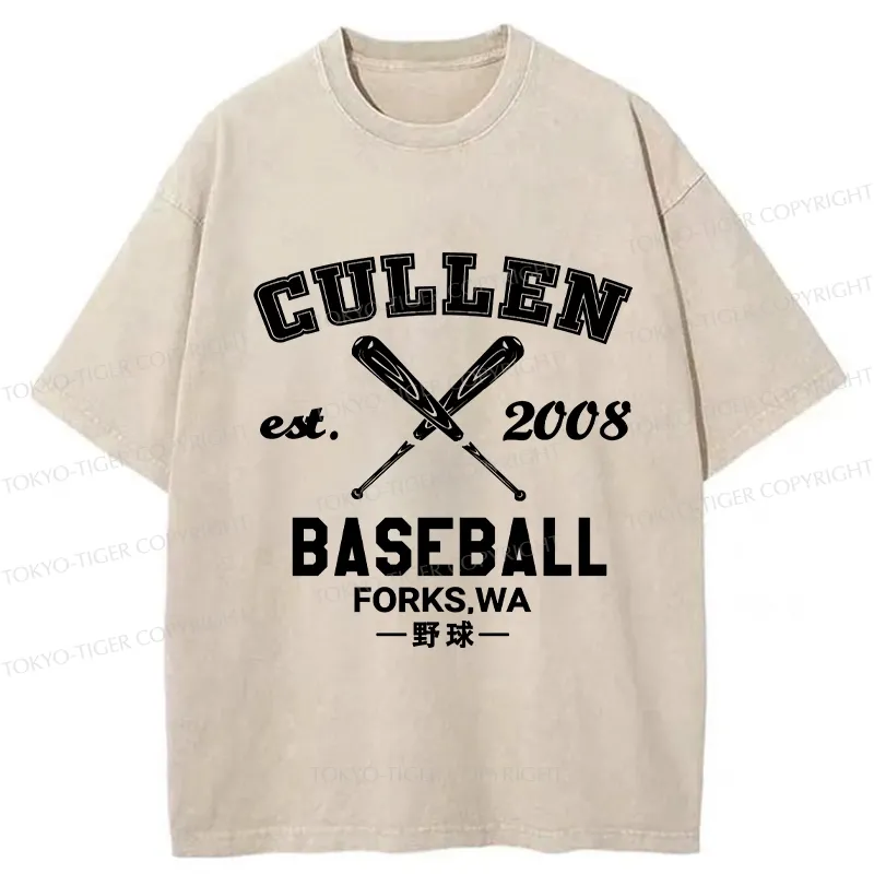 Tokyo-Tiger Cullen Baseball Washed T-Shirt
