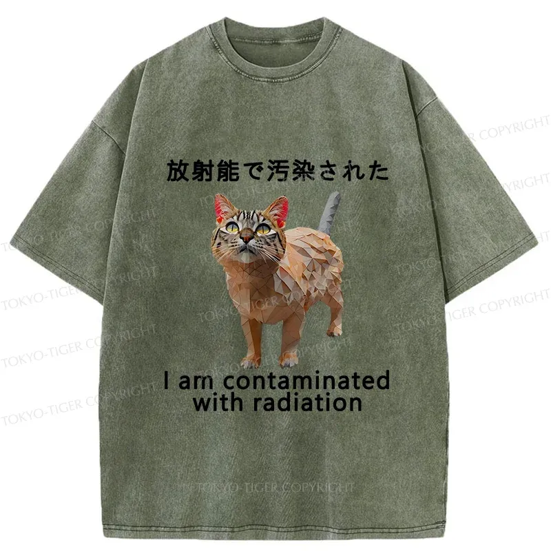 Tokyo-Tiger Mutated Cat Washed T-Shirt