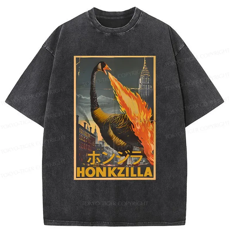 Tokyo-Tiger Heartbeat Rhythm Washed T-Shirt Sale
