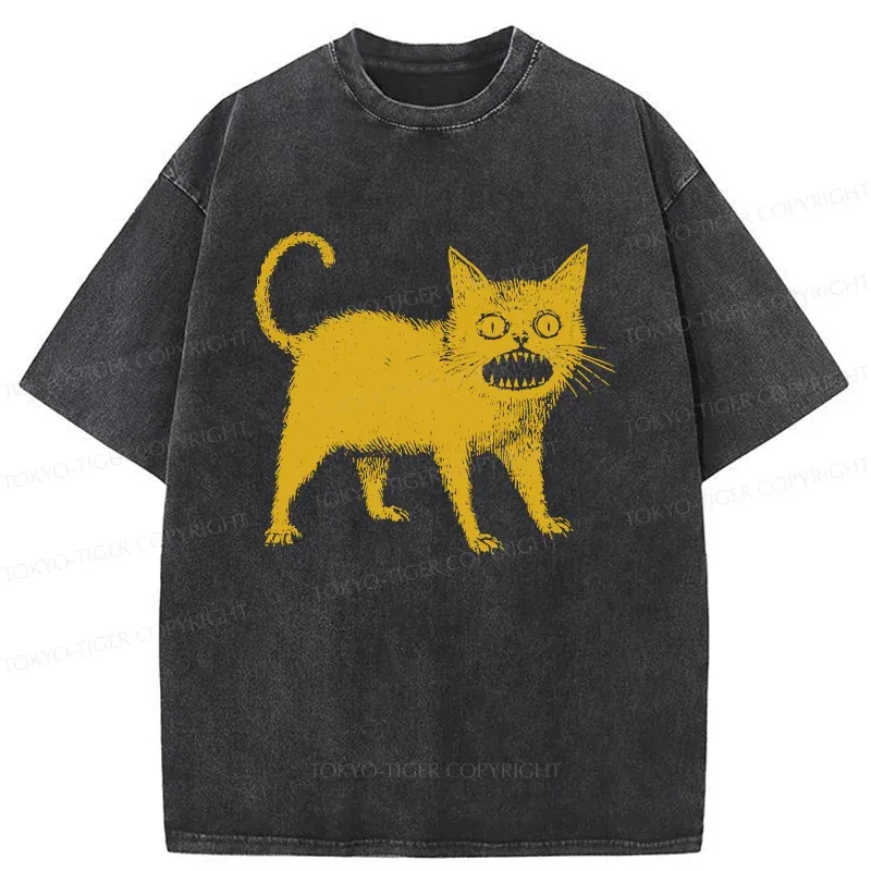 Tokyo-Tiger Heartbeat Rhythm Washed T-Shirt Sale