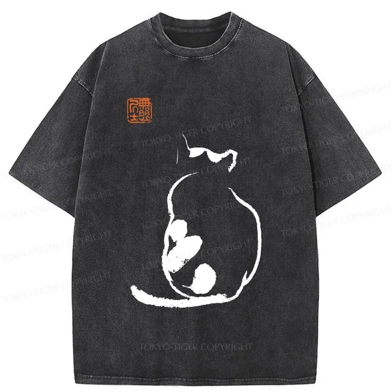 Tokyo-Tiger Cat's Back Japan Washed T-Shirt