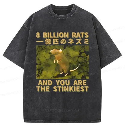 Tokyo-Tiger Smelliest Rat Washed T-Shirt