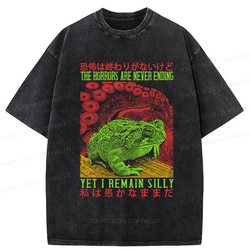 Tokyo-Tiger The Horrors Are Never Ending Washed T-Shirt