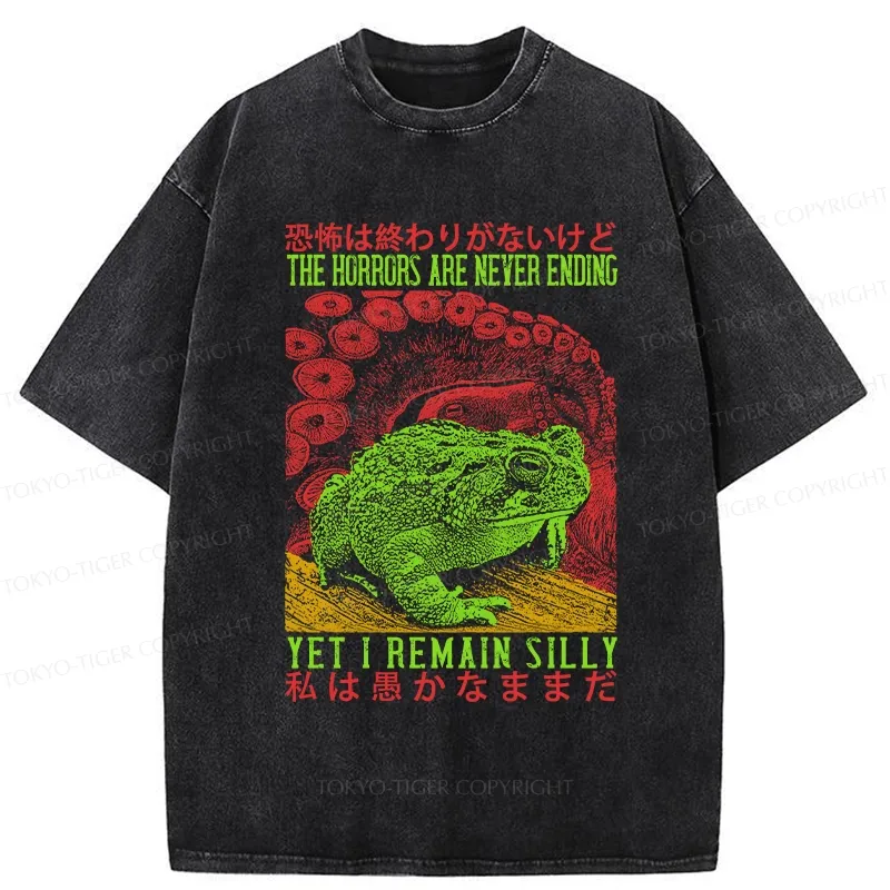 Tokyo-Tiger The Horrors Are Never Ending Washed T-Shirt