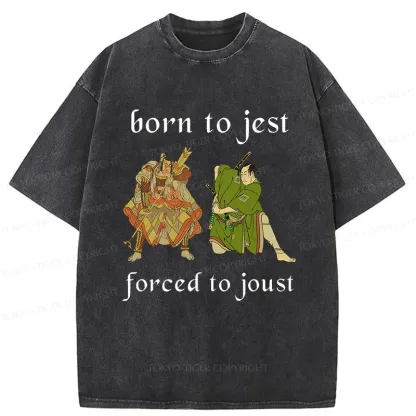 Tokyo-Tiger Duel Of Samurai Funny Washed T-Shirt