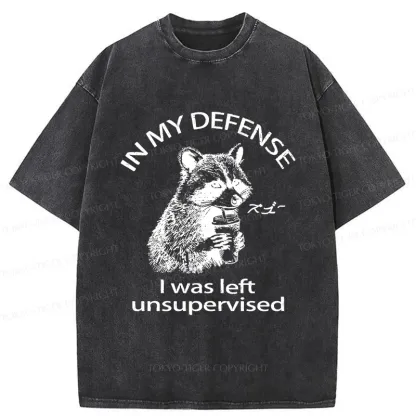 Tokyo-Tiger Left Unsupervised Raccoon Washed T-Shirt