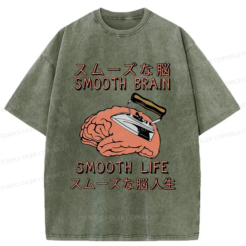Tokyo-Tiger Smooth Life Washed T-Shirt