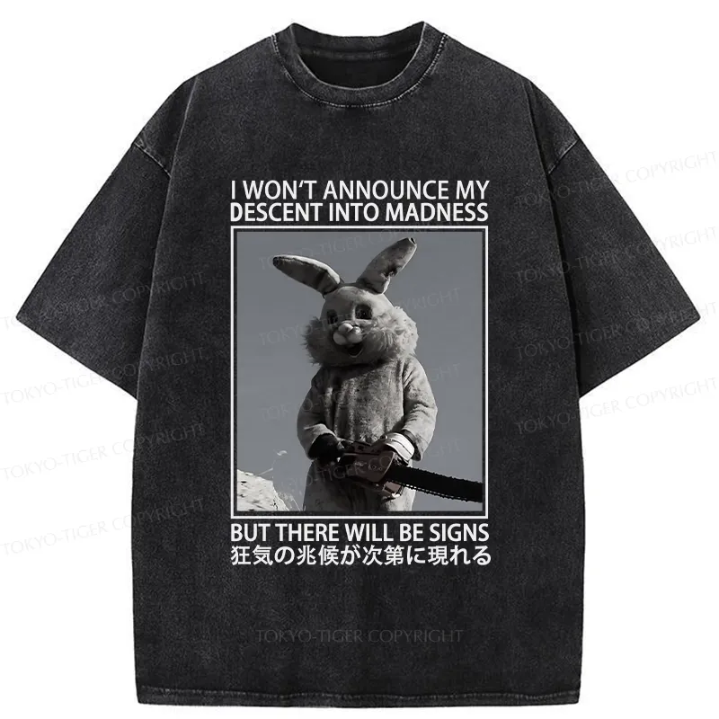 Tokyo-Tiger Rabbit Goes Into Madness Washed T-Shirt