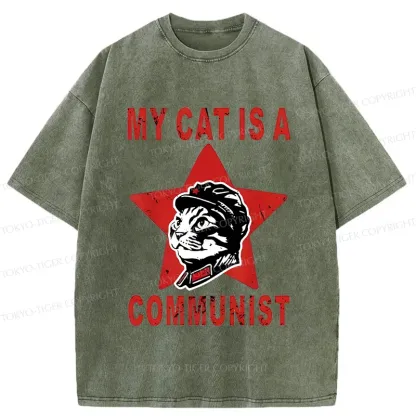 Tokyo-Tiger Funny Cat-ism Washed T-Shirt