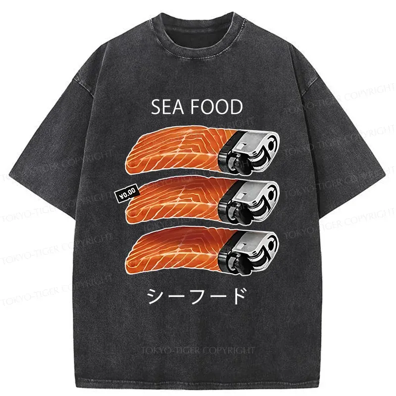 Tokyo-Tiger Salmon Lighter Washed T-Shirt