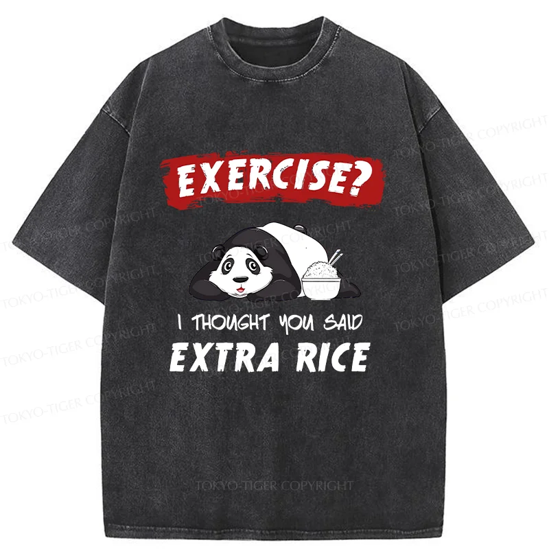 Tokyo-Tiger Funny Panda Washed T-Shirt