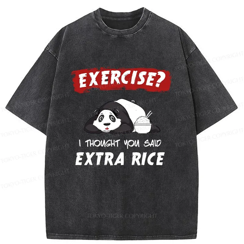 Tokyo-Tiger Funny Panda Washed T-Shirt