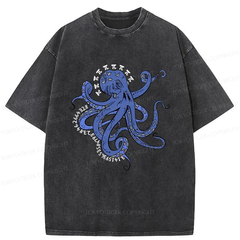 Tokyo-Tiger Pi Octopus Washed T-Shirt