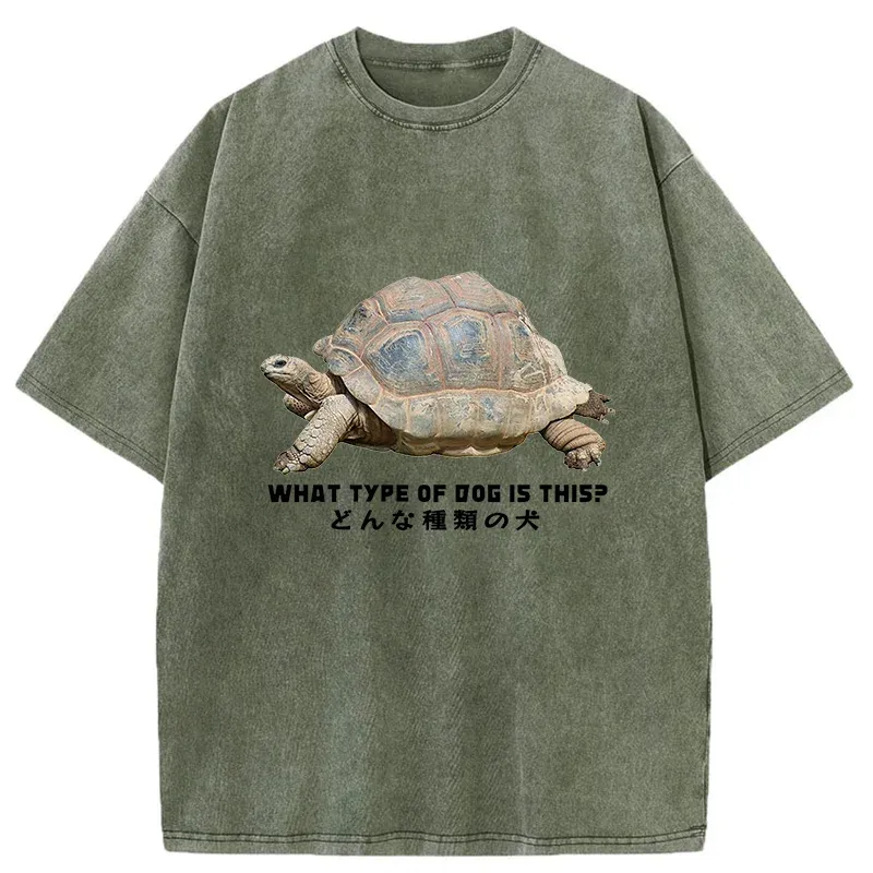 Tokyo-Tiger Slow Crawling Dog Washed T-Shirt