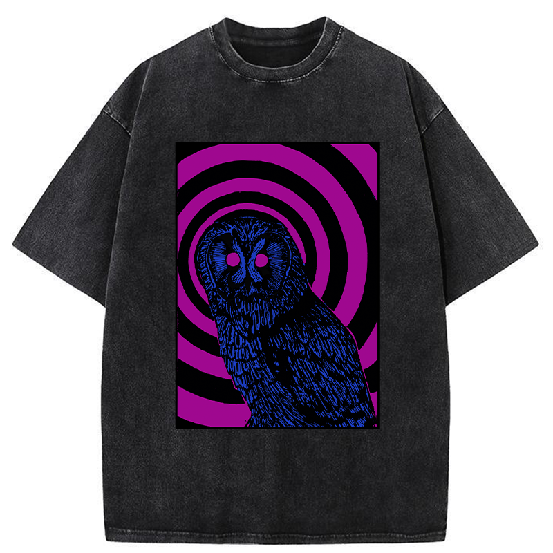 Tokyo-Tiger Psychedelic Owl Washed T-Shirt