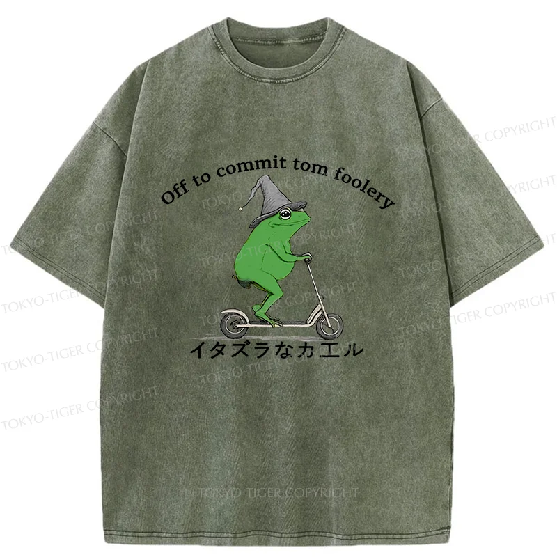 Tokyo-Tiger Stupid Frog Washed T-Shirt