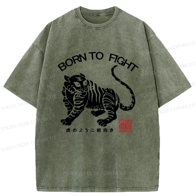 Tokyo-Tiger Retro Tiger Washed T-Shirt