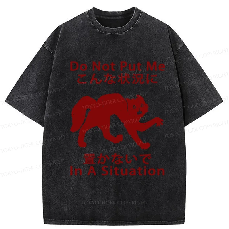 Tokyo-Tiger Do Not Put Me In A Situation Washed T-Shirt